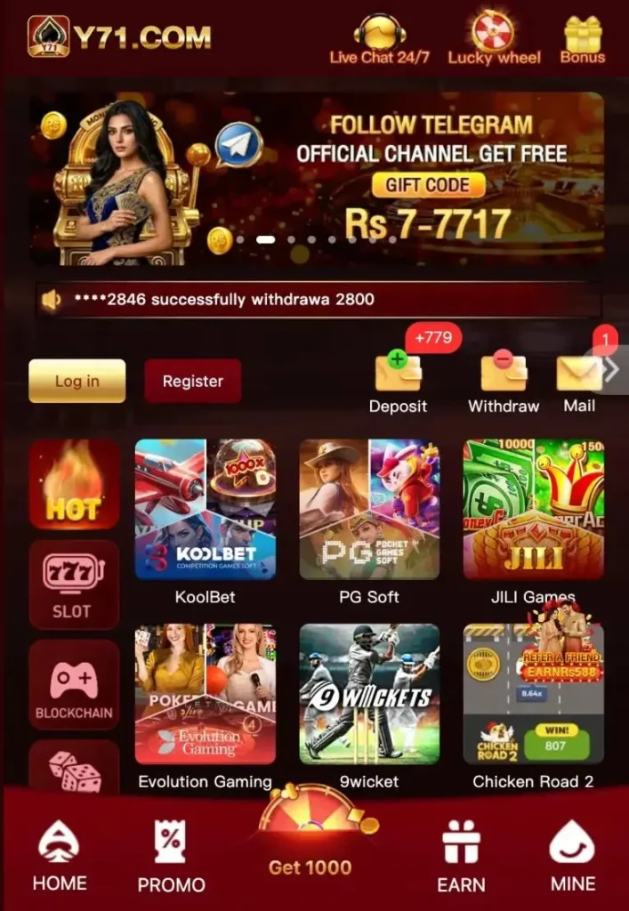 Y71 Casino Game 2026 profile image with RINK ON TOP 1 branding