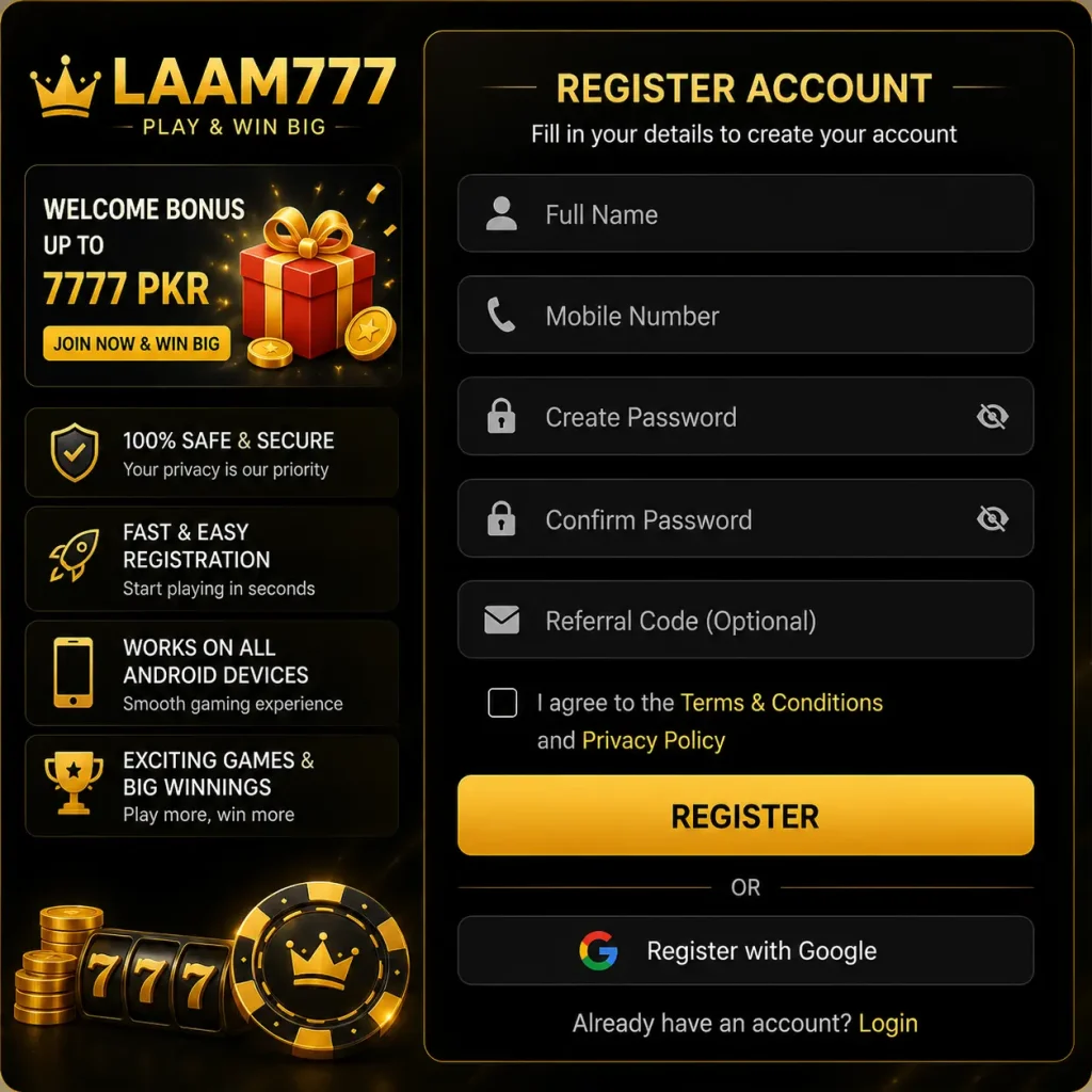LAAM777 Game Registration