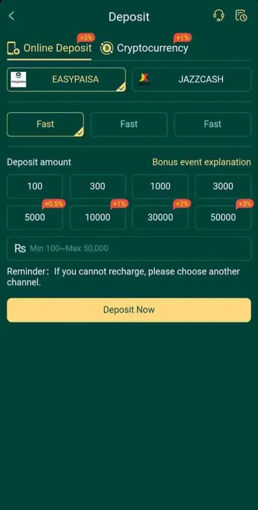 PK365 Game deposit and withdrawal proof Jazz Cash Easy paisa