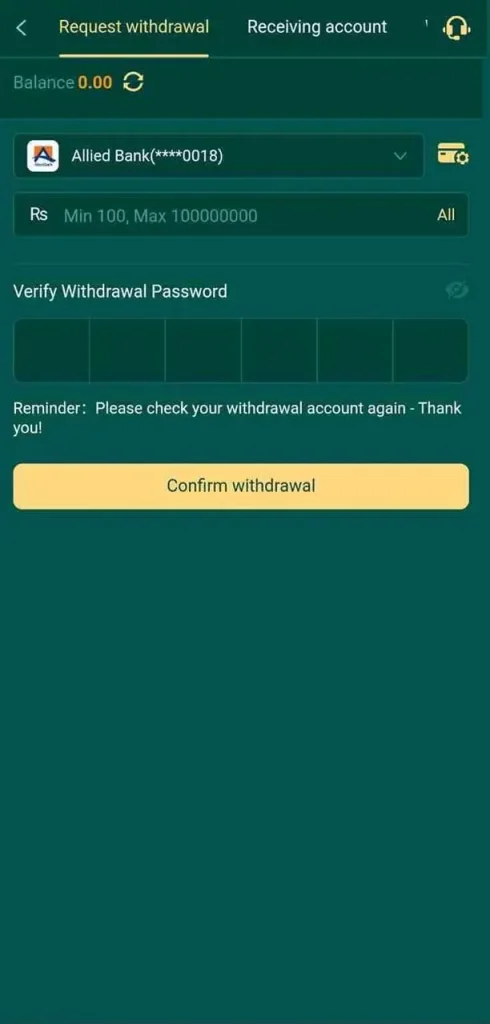 PK365 Game deposit and withdrawal proof Jazz Cash Easy paisa