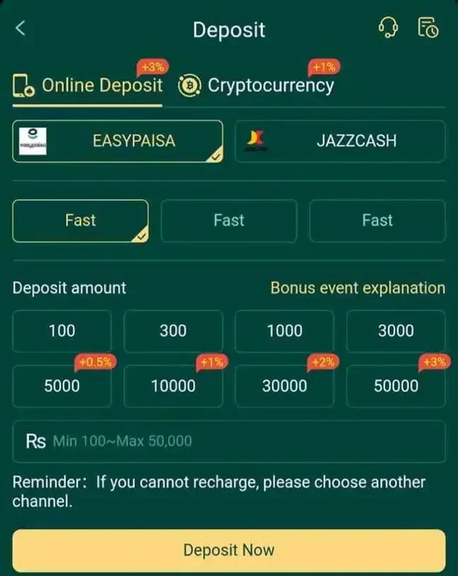 RM666 Game Wallet Deposit Interface