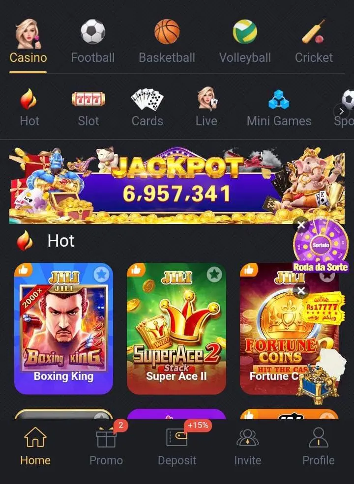 OK8 Game Home Screen Dashboard
